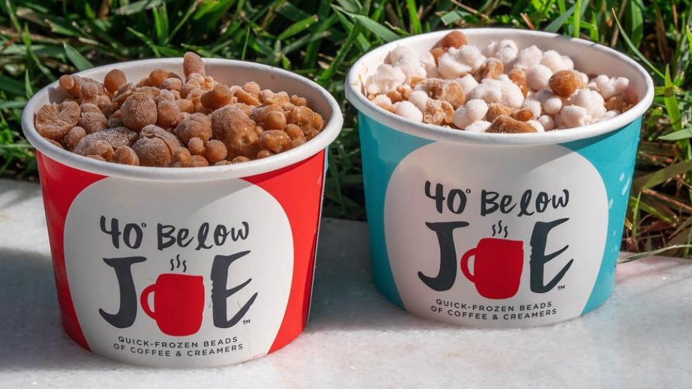 Two different flavors of 40 Below Joe frozen coffee