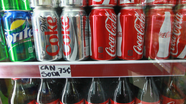 Cans of soda 