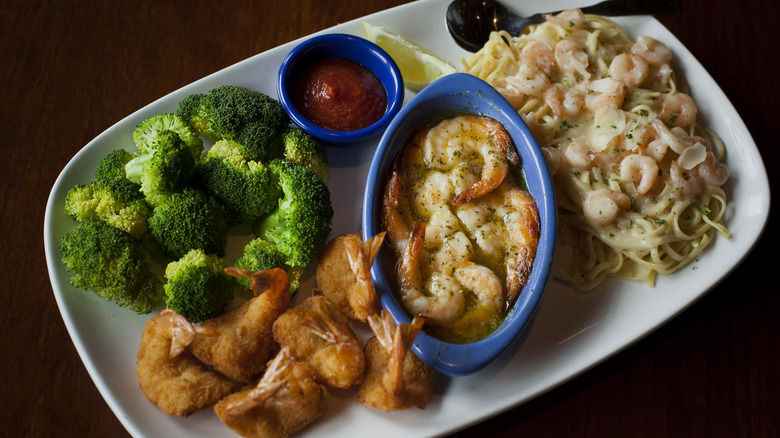 Red Lobster shrimp and pasta combo