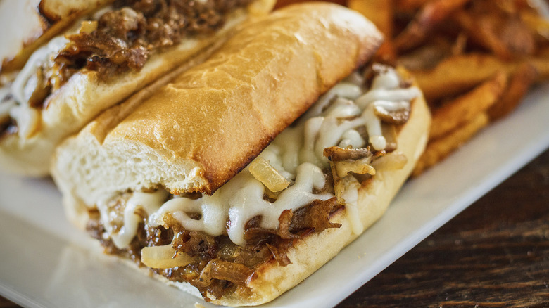 Philly cheesesteak with fries
