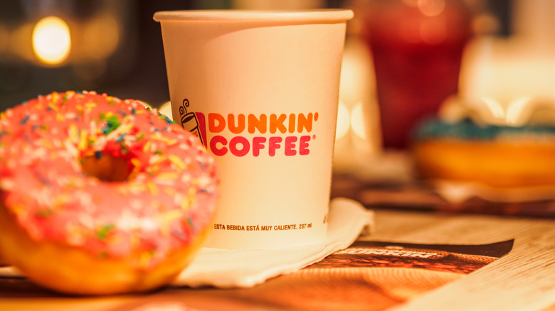 Dunkin' coffee and donut 