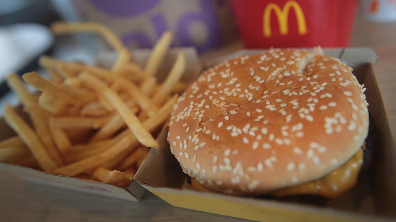 McDonald's burger and fries