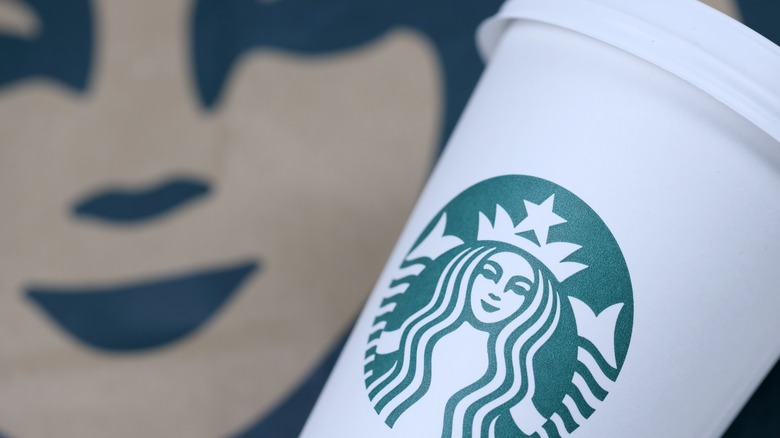 Starbucks logo and cup