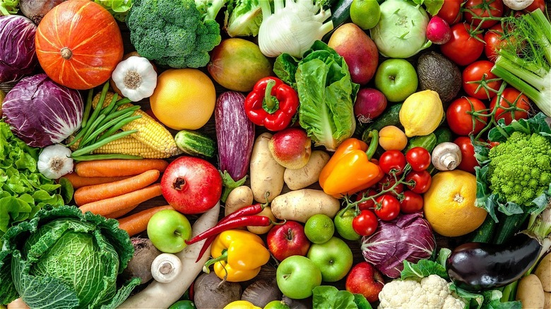 A variety of fresh vegetables