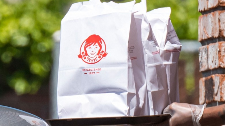 Wendy's bags out through the drive-thru