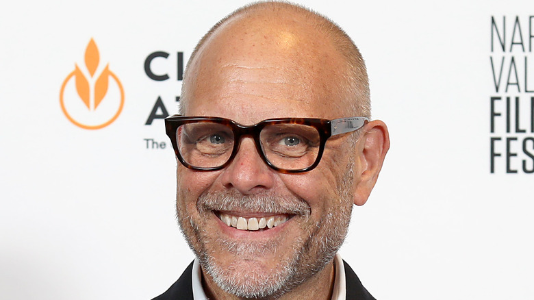 alton brown close up face