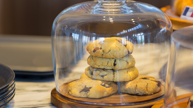 Cookies under glass dome