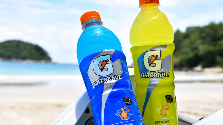 Gatorade on beach 