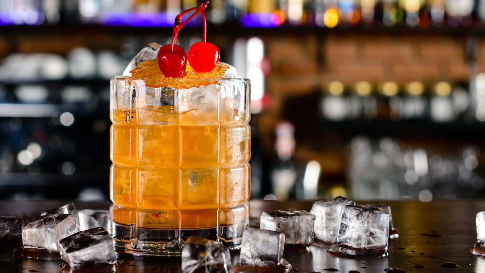 Harvey Wallbanger on the rocks