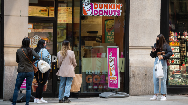 Dunkin Donuts with sign