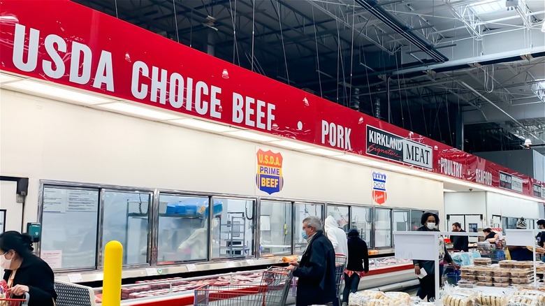 Costco meat aisle