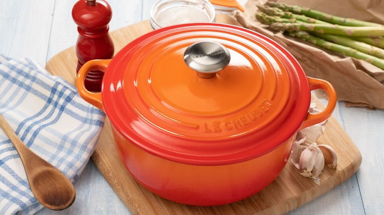 Orange Dutch oven