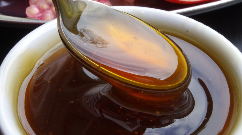 spoon in honey