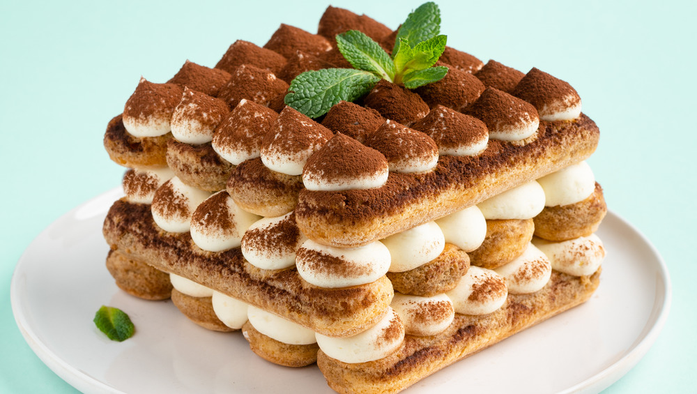 Tiramisu with garnish