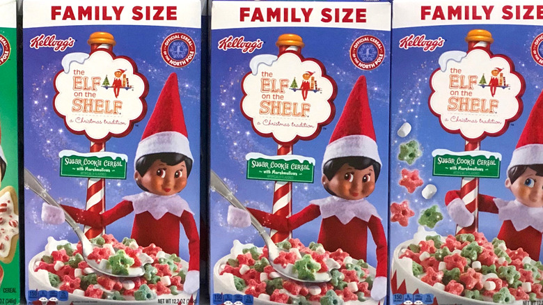 Elf cereal on store shelf