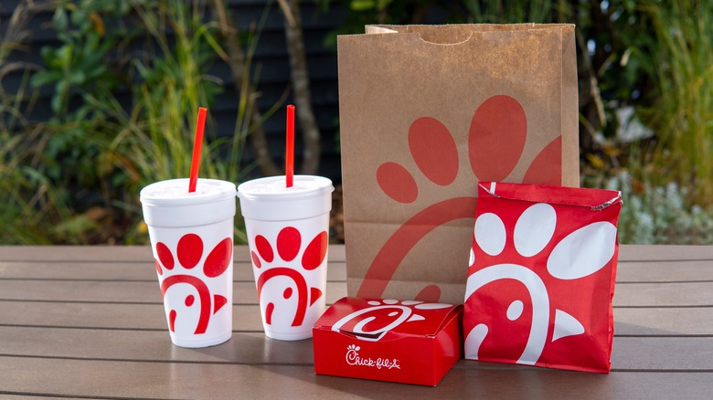 Chick-fil-A combo on picnic table