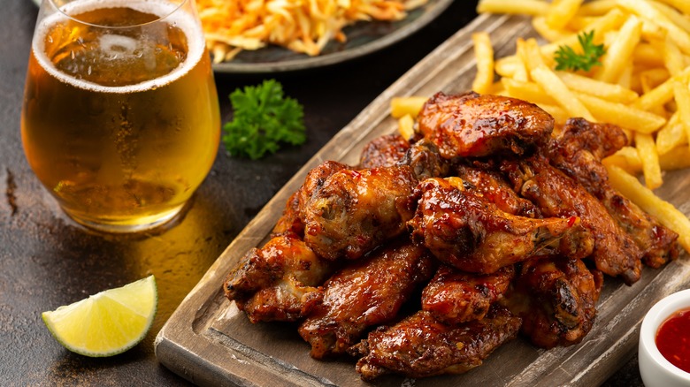 Wings and beer