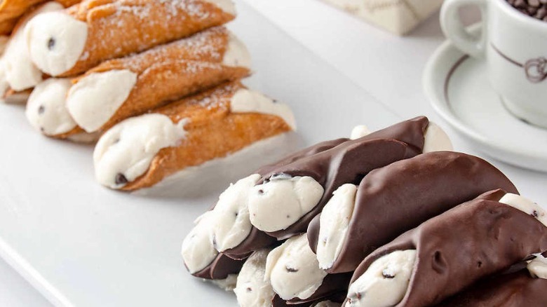 Costco regular and Belgian chocolate cannoli