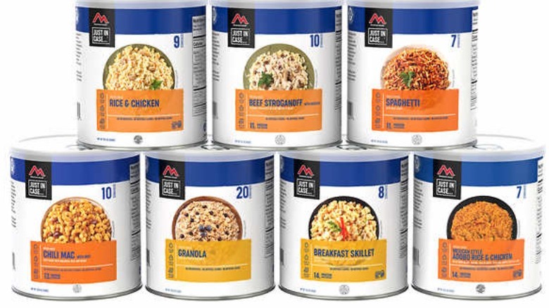seven cans of emergency food
