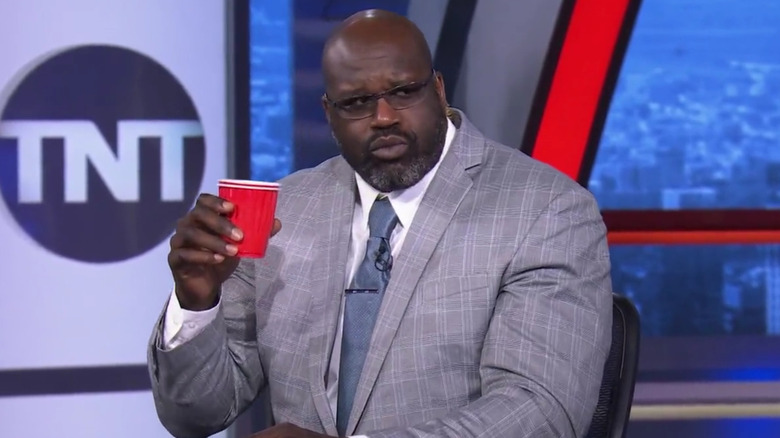 Shaquille O'Neal with red cup