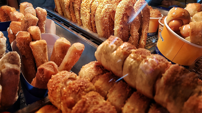 Auntie Anne's pretzel selection