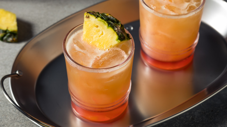 Two rum swizzles.