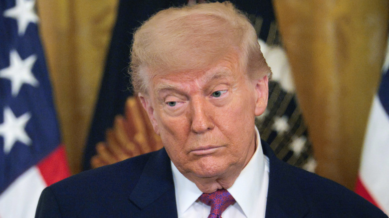 President Donald Trump at press event