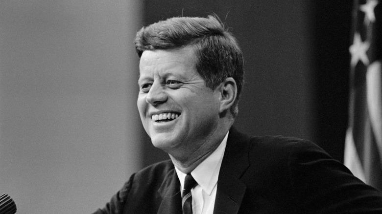 John F. Kennedy smiling