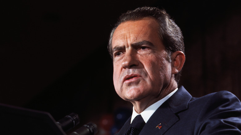 Richard Nixon giving speech