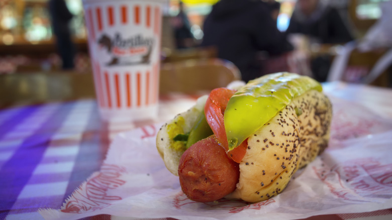 hot dog from Chicago restaurant