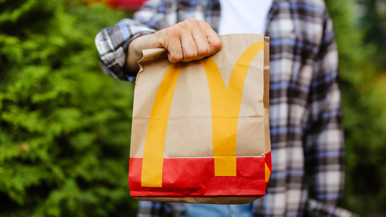 McDonald's branded fork in salad