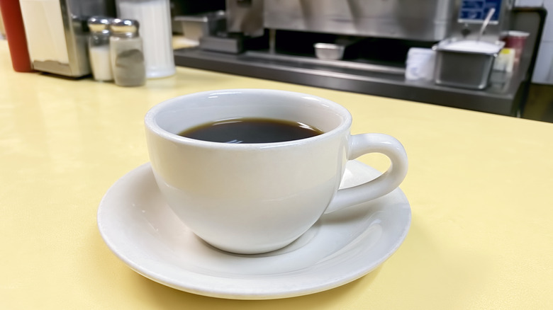 coffee mug on counter