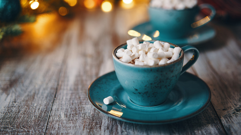 Hot chocolate with marshmallows.