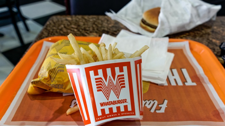 Whataburger meal on tray