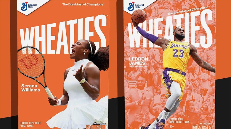 pair of contemporary Wheaties boxes