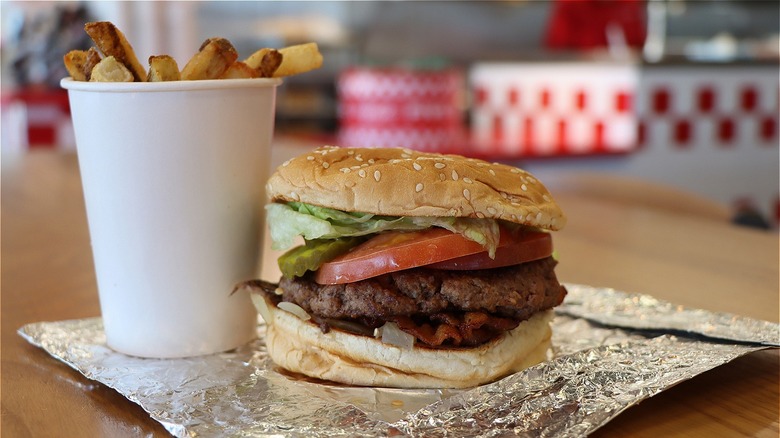 Five Guys burger and fries