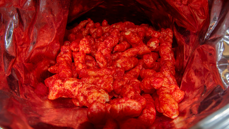 Flamin' Hot Cheetos in a bag