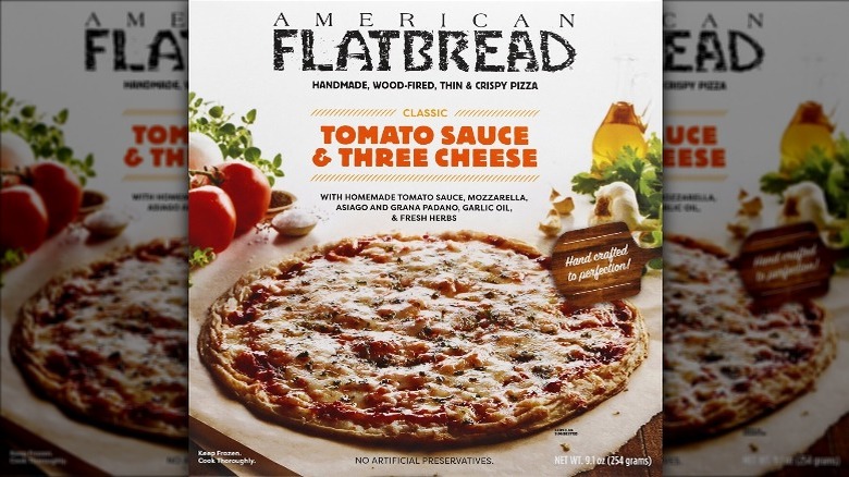 American Flatbread tomato sauce & three-cheese frozen pizza