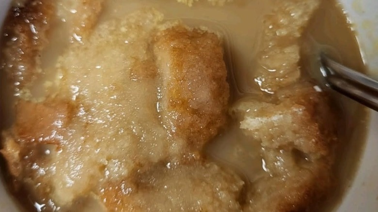 Close up of coffee soup