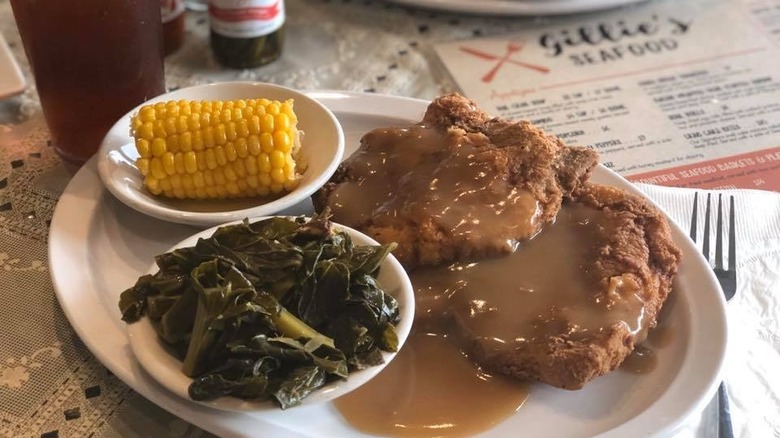 Soul food on a plate at Gillie's in Charleston