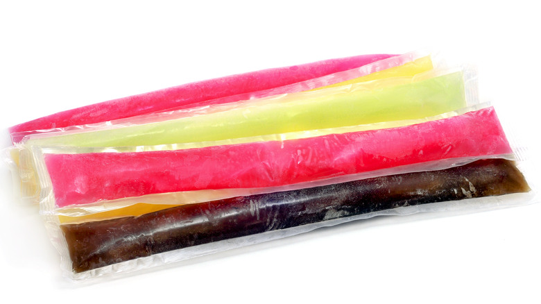 Freeze pops in various colors