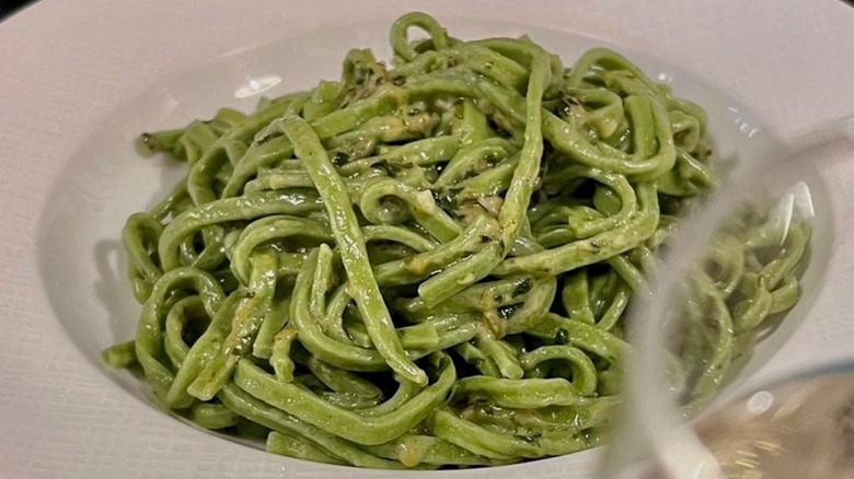 pesto pasta from La Merenda