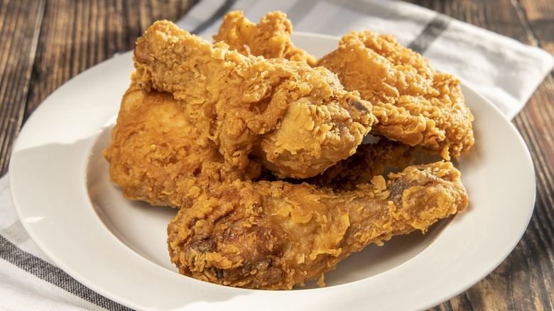 crispy fried chicken on a plate