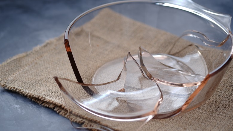 broken glass dish