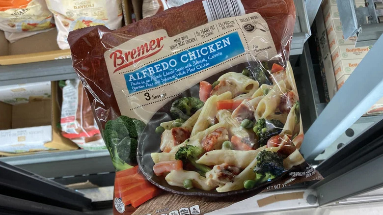 Bremer frozen Alfredo Chicken meal from Aldi