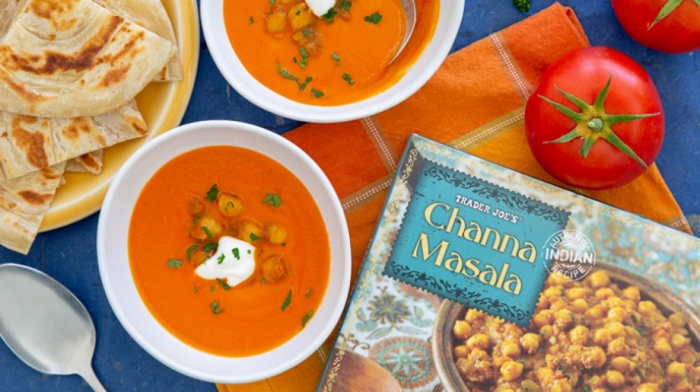 tomato soup and channa masala