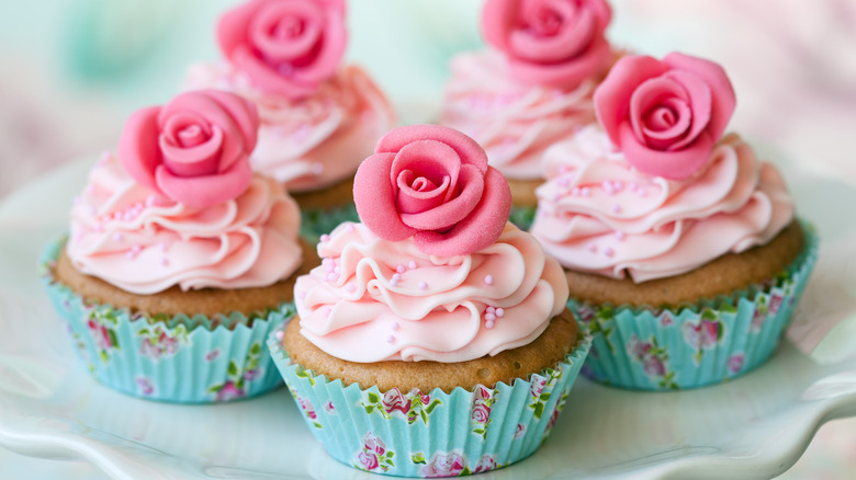 cupcakes with pink frosting