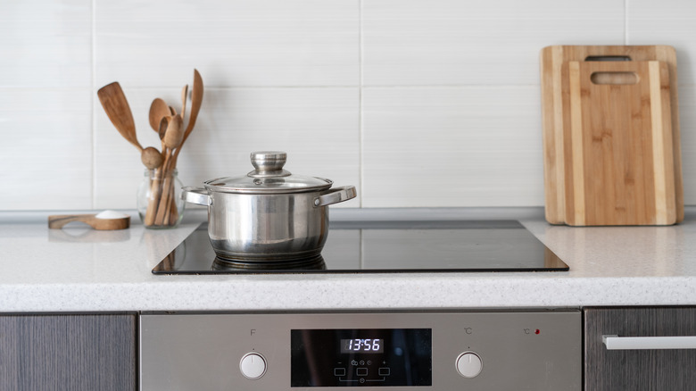 Close-up of stove top