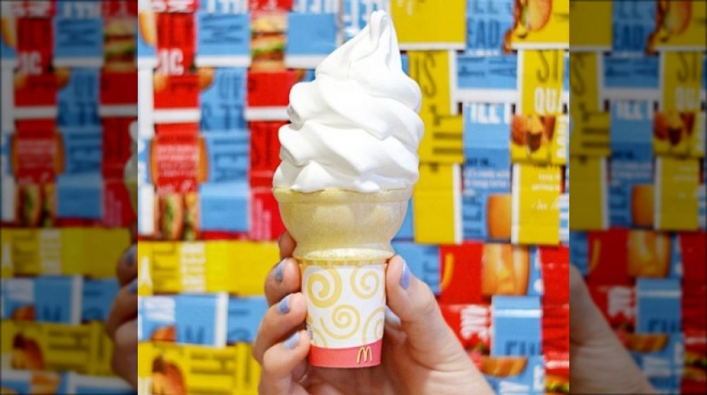 McDonald's vanilla ice cream cone
