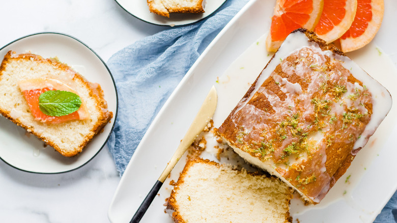 glazed grapefruit pound cake